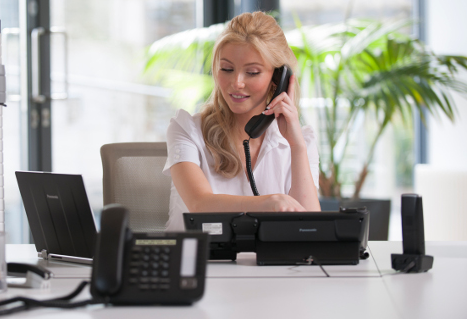 business woman on phone