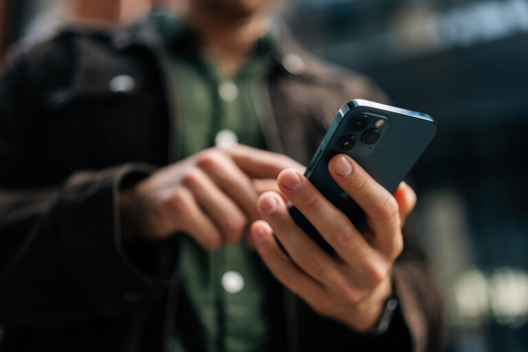 man on phone
